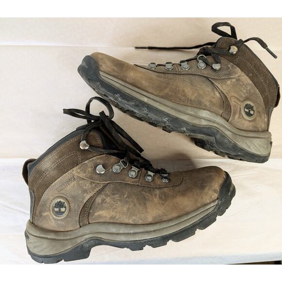 Timberland Men's Flume Brown Waterproof Mid Hiking Boots Size 7.5 | 251142 - Picture 8 of 8